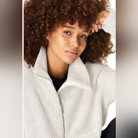 Sweaty Betty Jackets & Blazers - SWEATY Betty Restful Boucle Zip Through size small